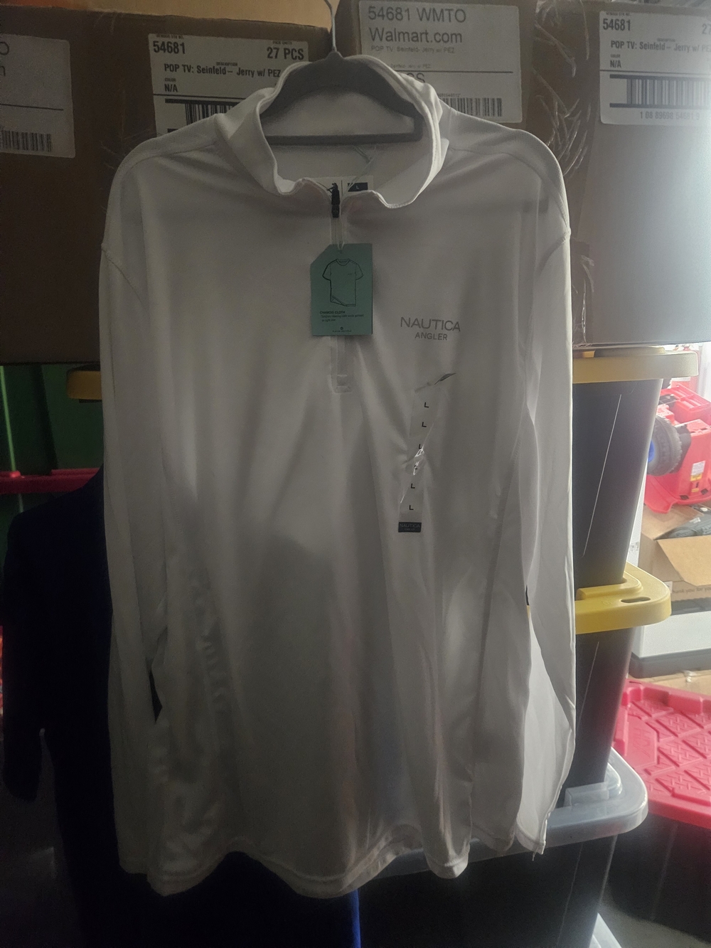 Nautica White Men’s Performance Half-Zip Pullover